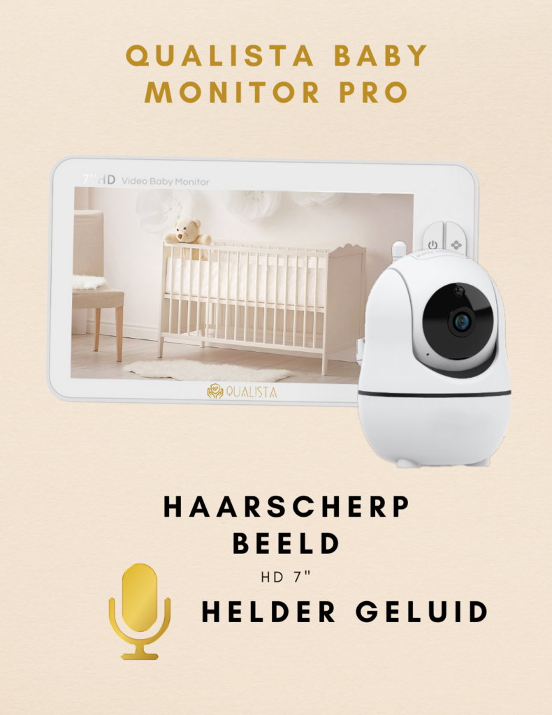 haar scherp beeld en geluid qualista babymonitor Pro